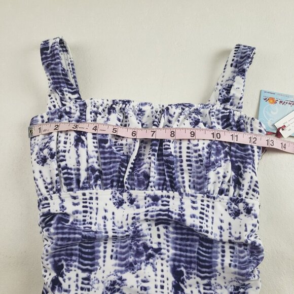 Tankini Swimsuit Top Lot of 2 Womens Small White Floral Divine Modestee NEW - Picture 9 of 15